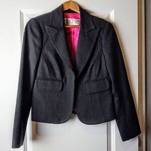 Trina Turk Gray Blazer with Pink Lining